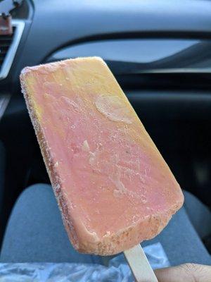 Strawberry and banana milk paleta.