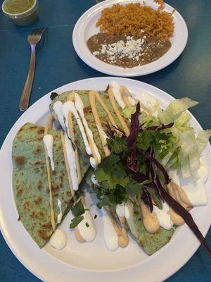 Mushroom quesadilla