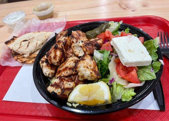 @ bigmovie // Chicken Feastin - Chicken Souvlaki Platter