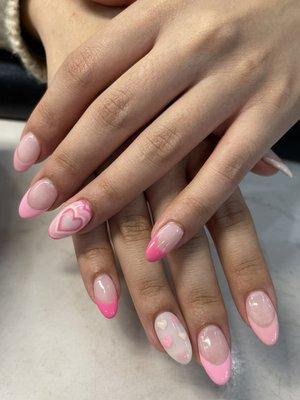 Pink nails