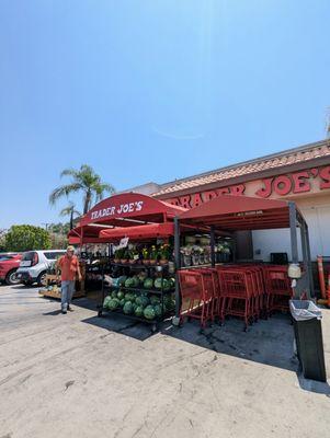 Trader Joe's Store Front - watermelon and plants available during the summer season!