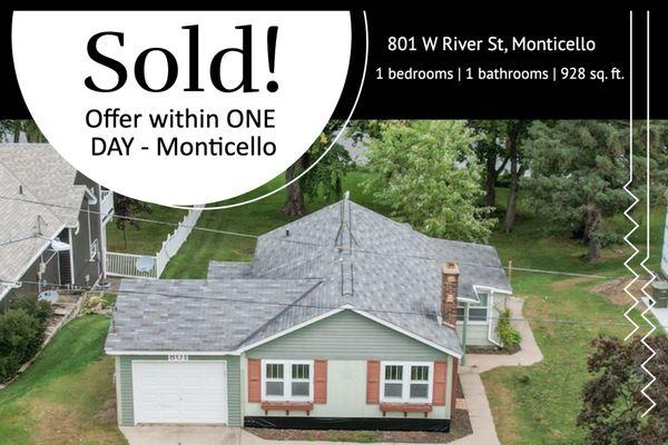 Just Sold in Monticello!