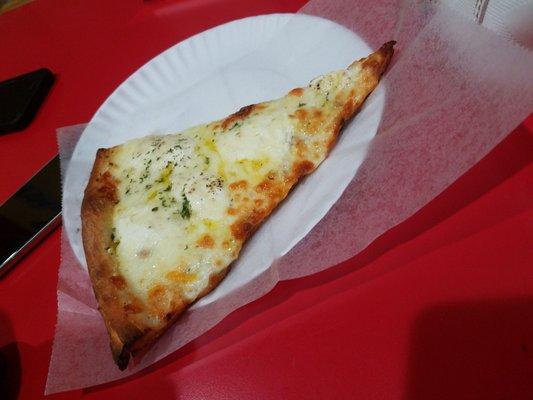 White pizza slice