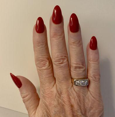 Healthy nails at Florida Nail.....perfect Red for the season!