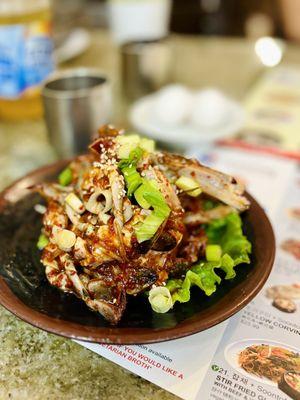 Spicy marinated crab