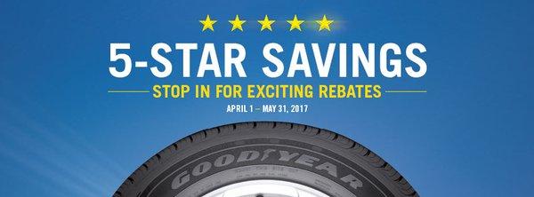 Rebates up to $160.00
 until May 31, 2017