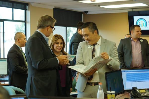 Speaker Pro Tempore of the California State Assembly Nora Campos and Covered California Executive Director Peter V. Lee