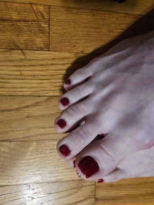 Happy toes, compliments of Hannah!