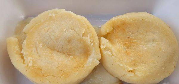 Perfect arepas with gooey cheese!