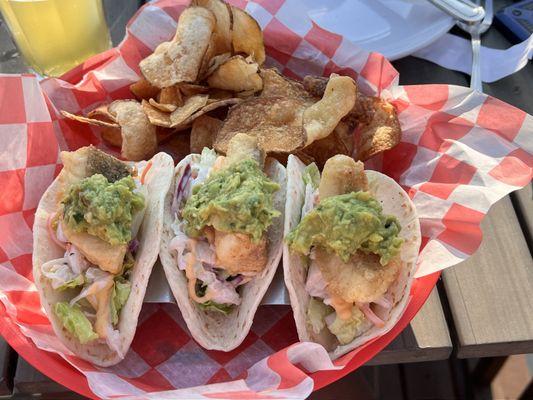 Walleye tacos