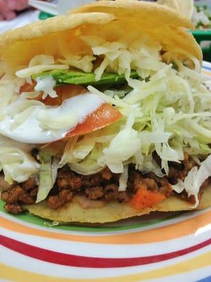 Picadillo Gordita guts