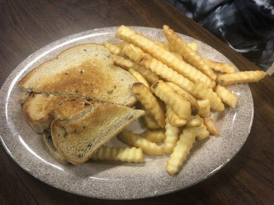 Patty Melt with fries