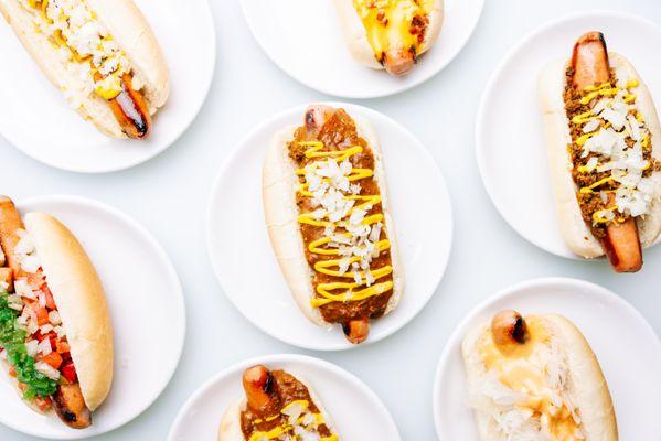 Variety of Coney Dogs offered at Motor City Coney Island.