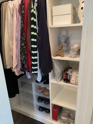 Master closet organized