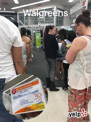 Very long lines and the over the counter medicine was $32.99 a very expensive hope it works