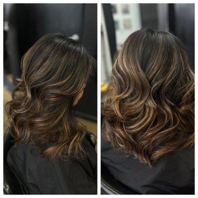 Renee is back ladies!!!! Full highlights with a partial balayage and a haircut with blowout.