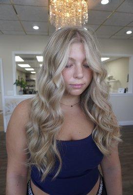 Bright blonde by stylist Christina