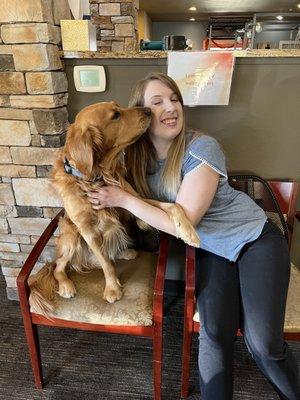 Receptionist Haley getting loved by Toby!