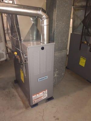 80% gas fired furnace installed.