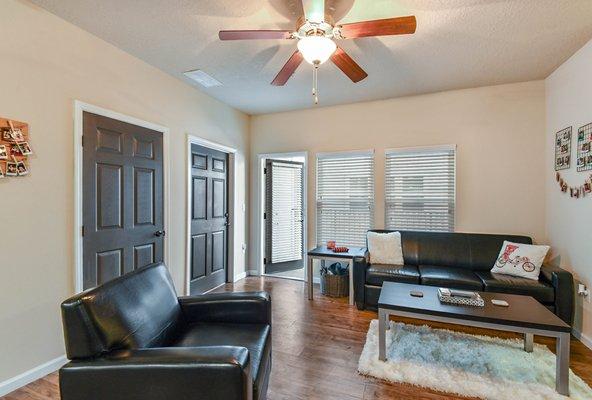 Living room and balcony