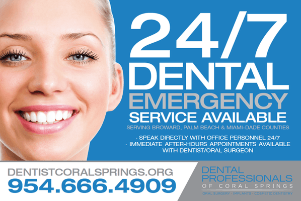 Speak directly with office personnel and schedule your after hours emergency appointment on a moments notice!