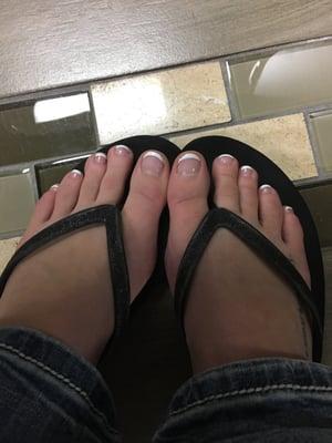 Three week old pedi from LA nails & still going strong