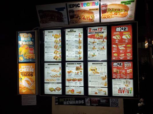 Drive Thru Menu