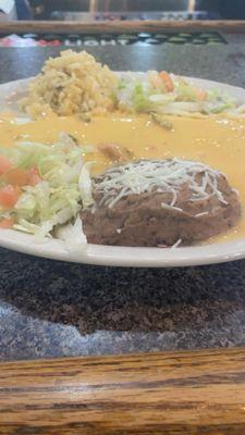 Beef Burrito Deluxe (queso style)