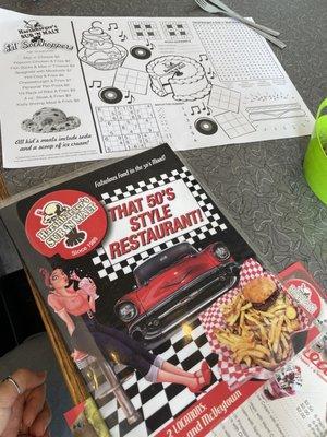 Menu cover and kids menu/placemat