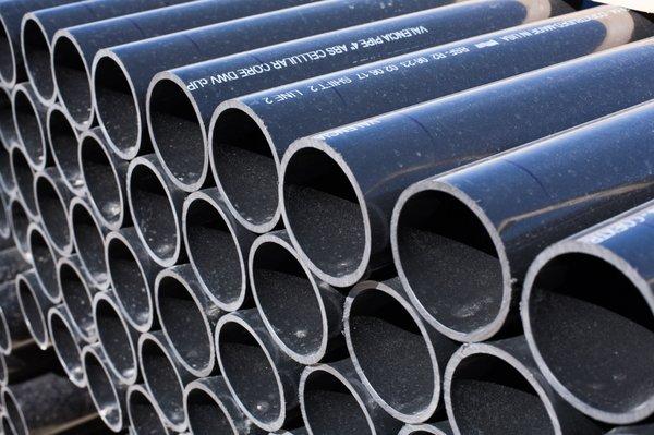 ABS pipe available in all sizes up to 6".  10 or 20ft pieces available.