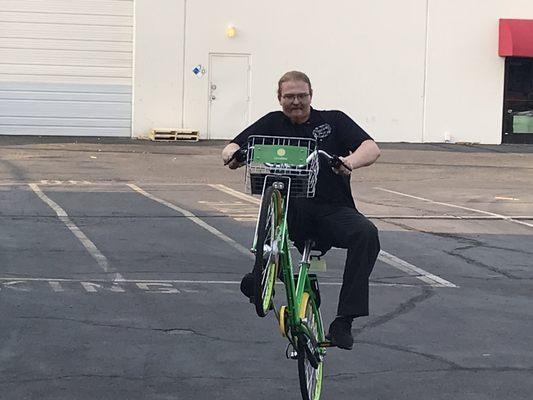 Big D getting after it on a Lime Bike