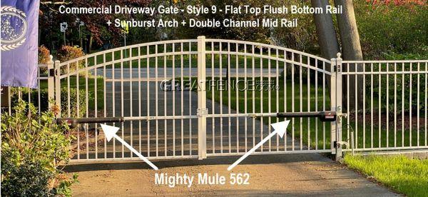 Our Commercial and Industrial driveway gate are "automation friendly!"