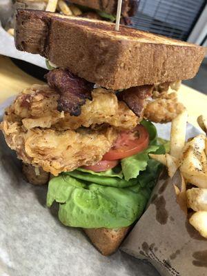 C.A.B. Chicken Sandwich & fries