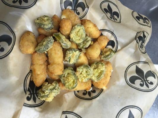 Firecracker bites. Wisconsin cheese and hand-battered jalapeños. Current weekly appetizer special.