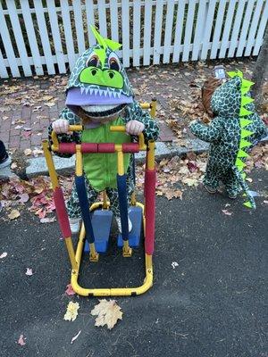 Photo of the annual Halloween block party, our littles were Dino's and the whole community was there! It was excellent.