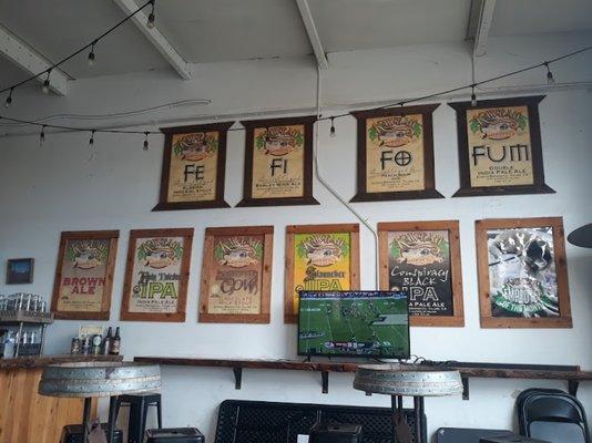 Beer award wall