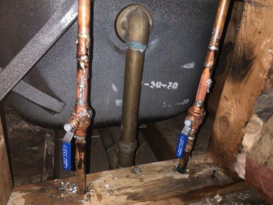 Replaced seized valves