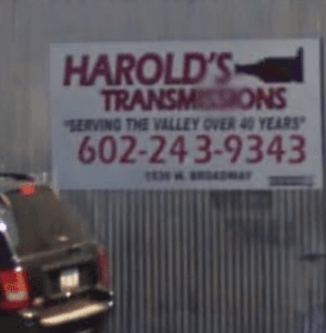 Outside Harold's Sons Transmissions