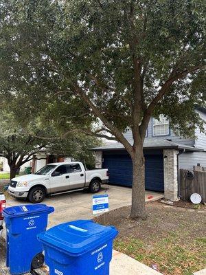 A completed foundation repair project in San Antonio