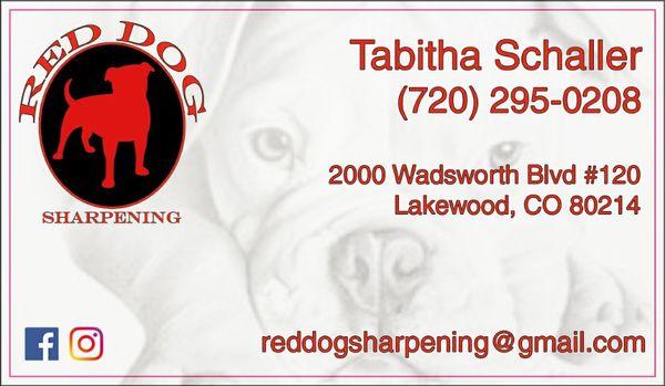 The address listed is a mailing address. I am a mobile sharpener. I specialize in groomer and vet tools. I do kitchen knives off site.