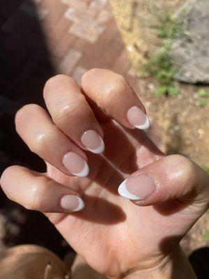 SNS base w gel French tip