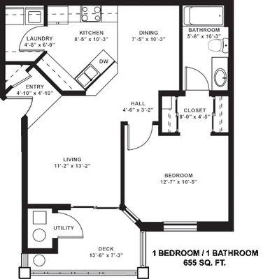 1 Bedroom, 1 Bath