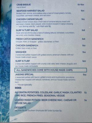 Bar Menu