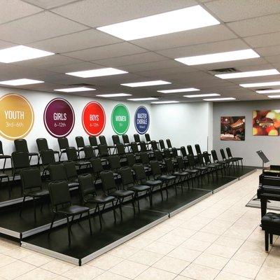 Large group rehearsal space and lesson room (84th & Park Dr.)