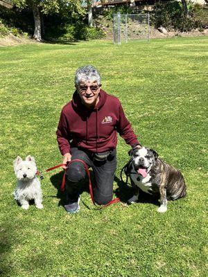 Penny with Bruce and his dog Joey during her 3rd training!