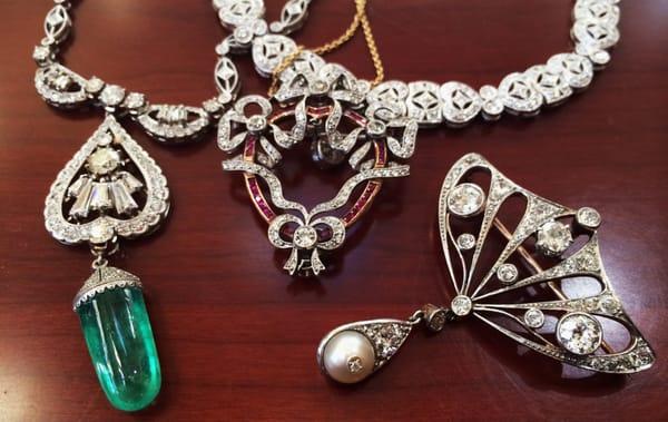 Come check out some of our exquisite estate jewelry! Or if you have some you don't wear, sell it to us!