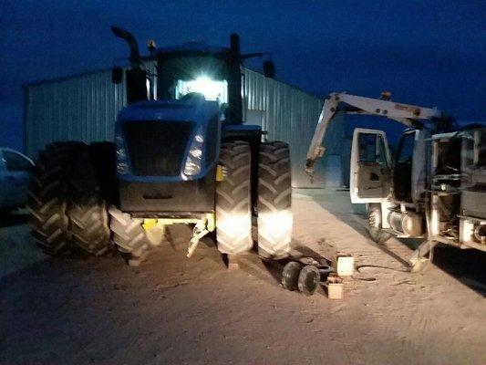 On-site tractor repair and tire installation in Wiggins, CO.