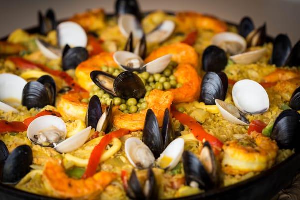 Paella Valenciana prepared by Paella Chef at a customer's home.