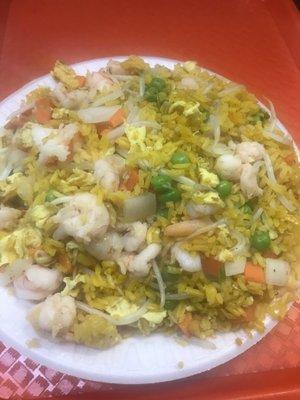 Yummy shrimp fried rice!