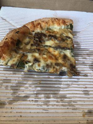 Steak asiago pizza